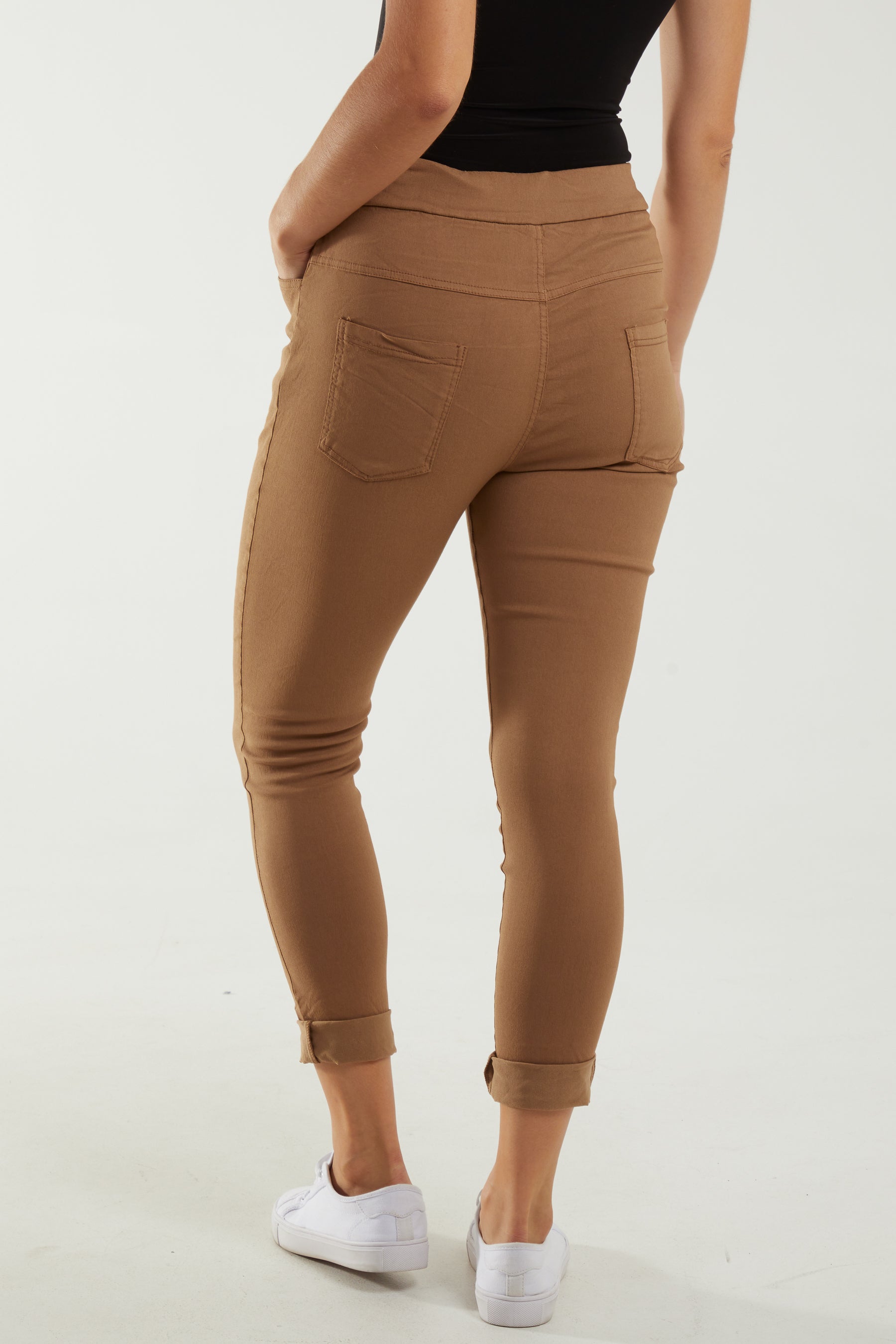 Magic Drawstring Pockets Crushed Trouser Trousers WearAll