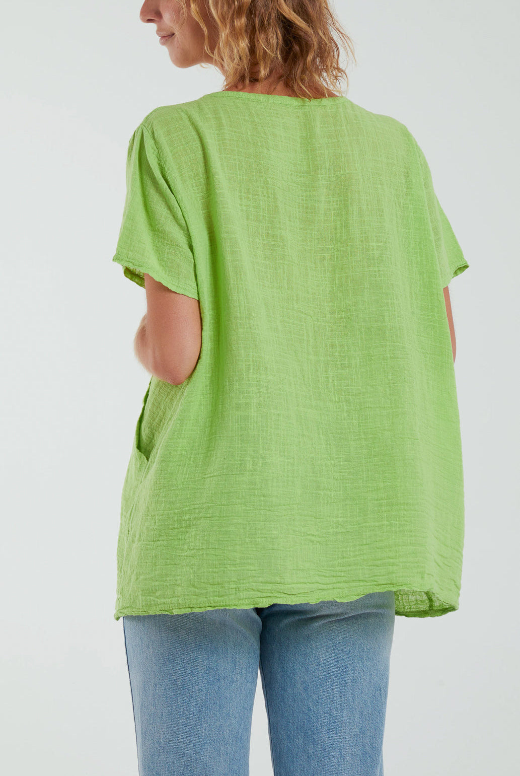 Embroidery Spirals Pocket Top Tops WearAll