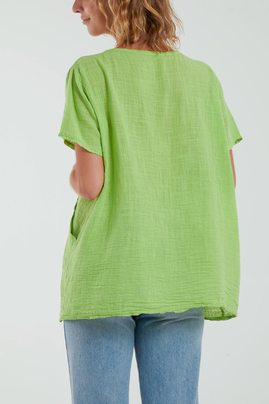 Embroidery Spirals Pocket Top Tops WearAll