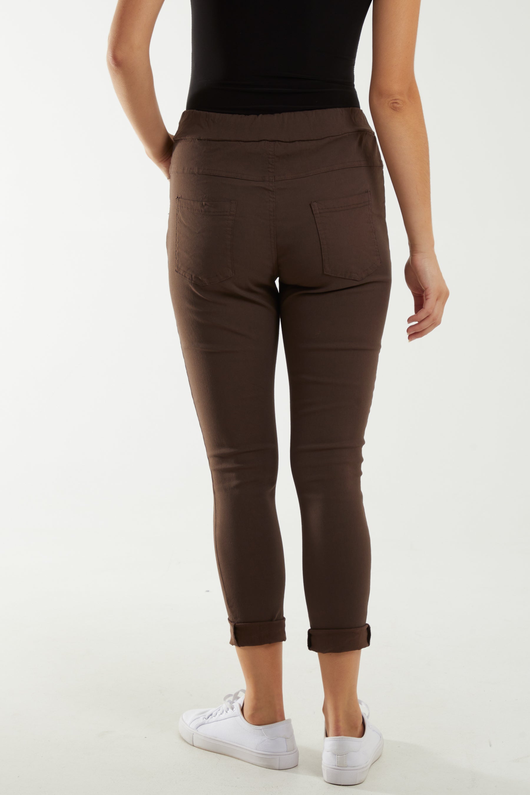 Magic Drawstring Pockets Crushed Trouser Trousers WearAll