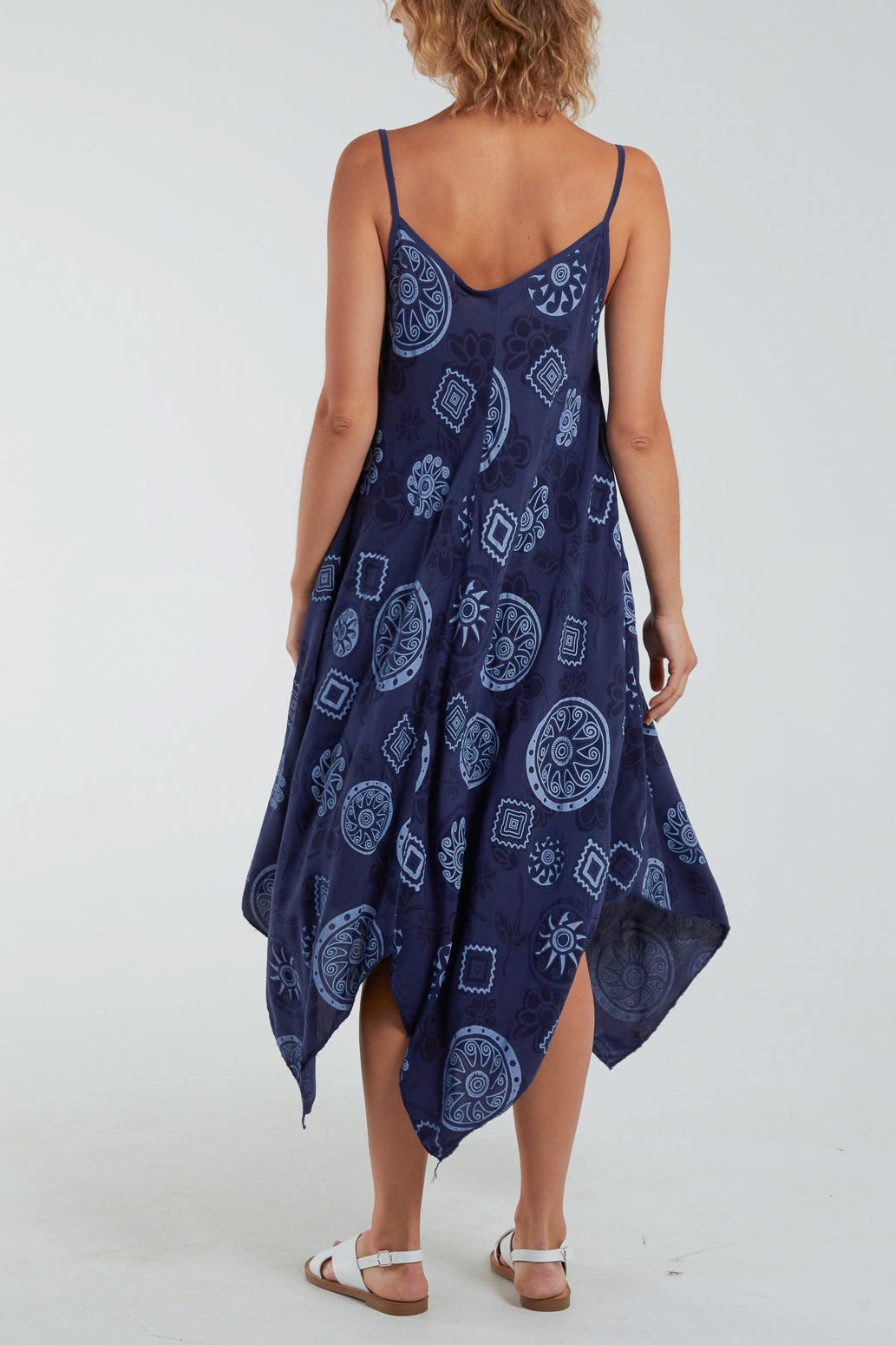 Geometric Tribal Hanky Hem Cami Dress Dresses WearAll