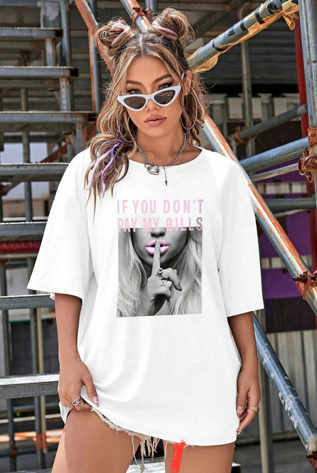 T-Shirt Dont pay Bill T-shirts WearAll White 8-10