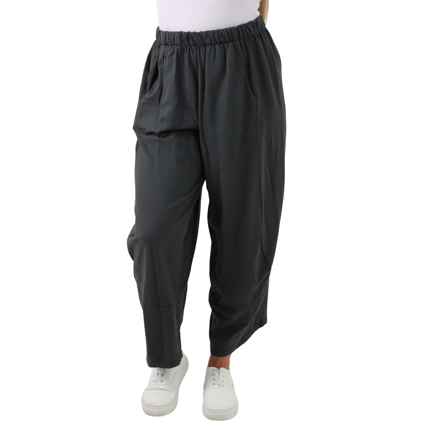Italian Relaxed Fit Plain Baggy Trouser Trousers WearAll