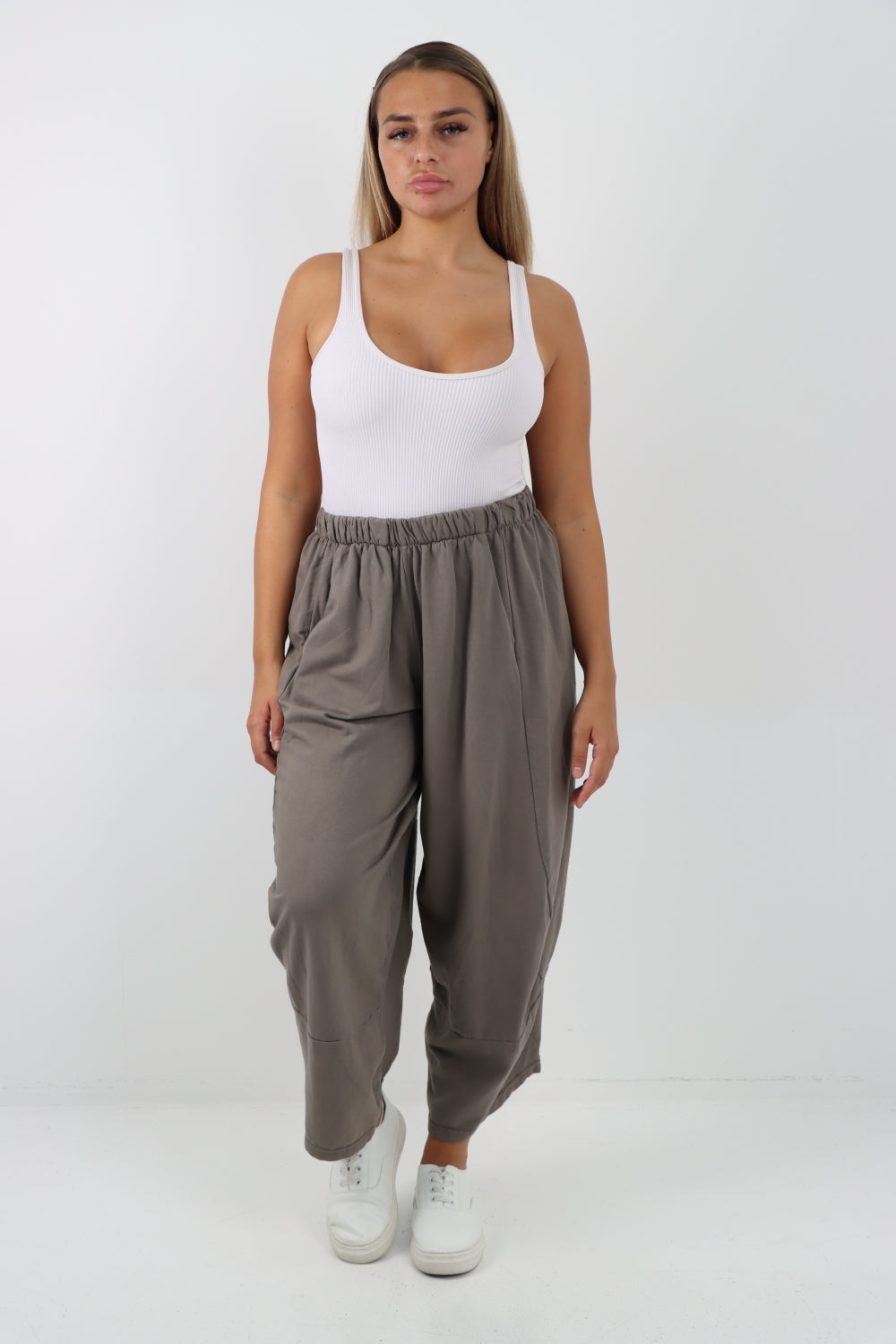 Italian Relaxed Fit Plain Baggy Trouser Trousers WearAll