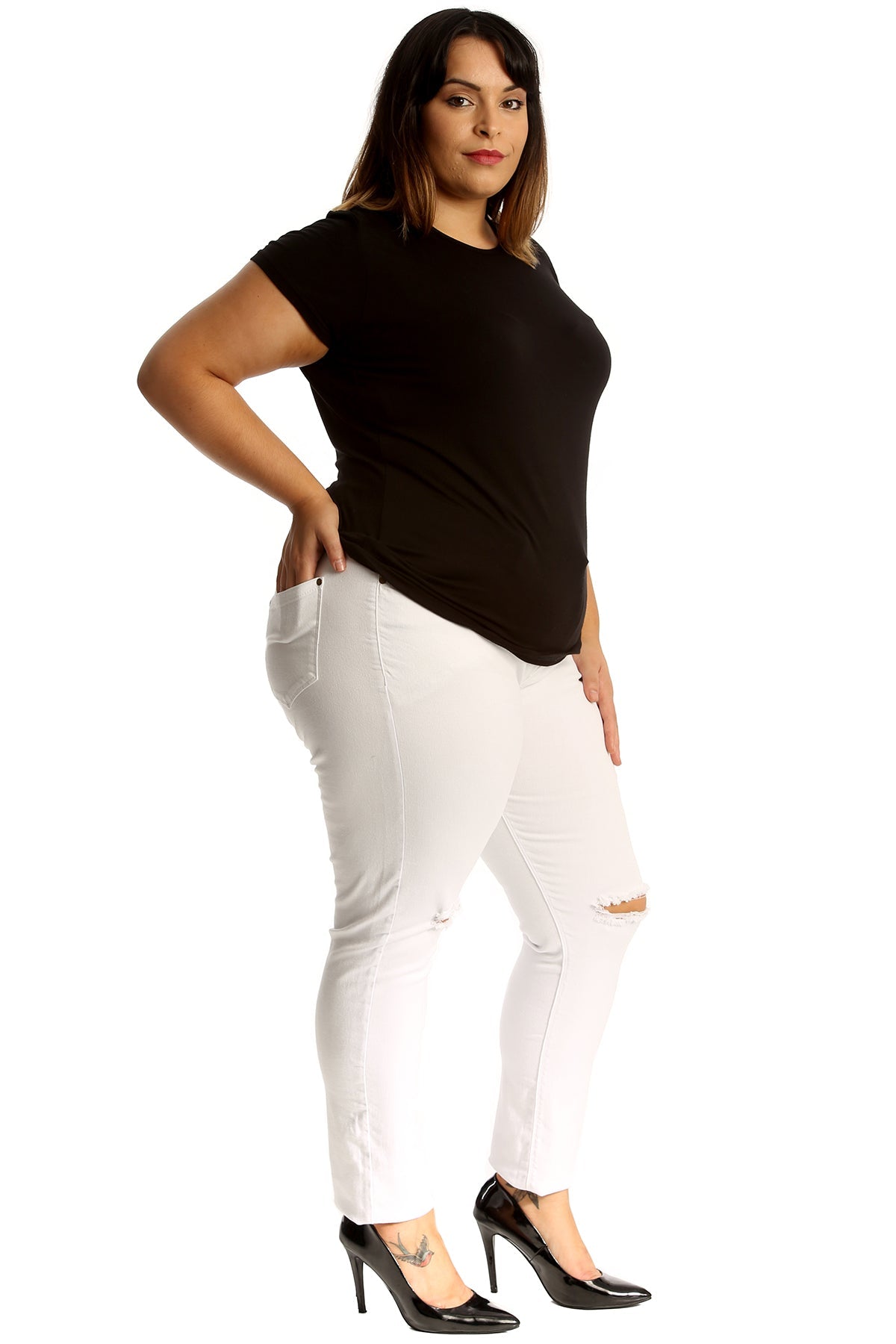 Straight Leg Ripped Jeans Jeans WearAll