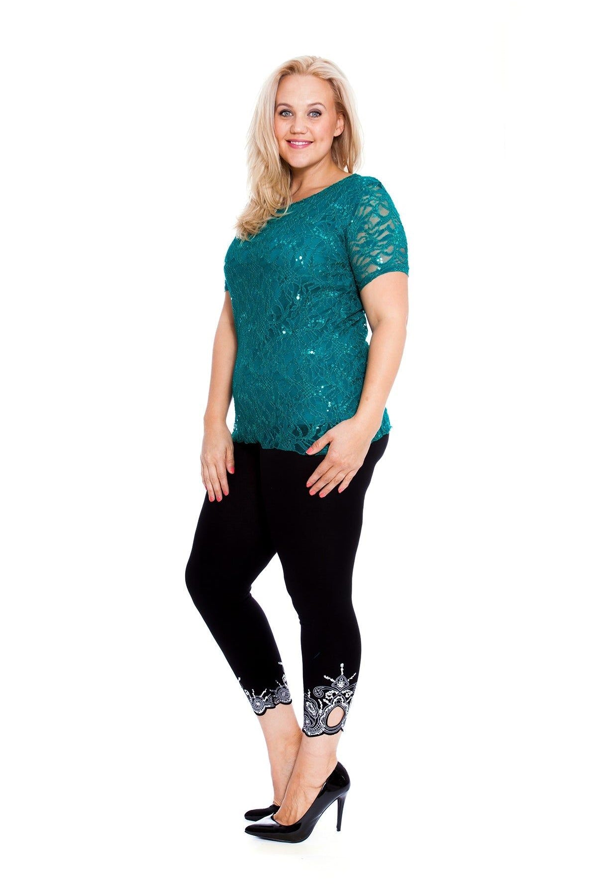Plus Size Lace Sequin Lined Top Tops WearAll