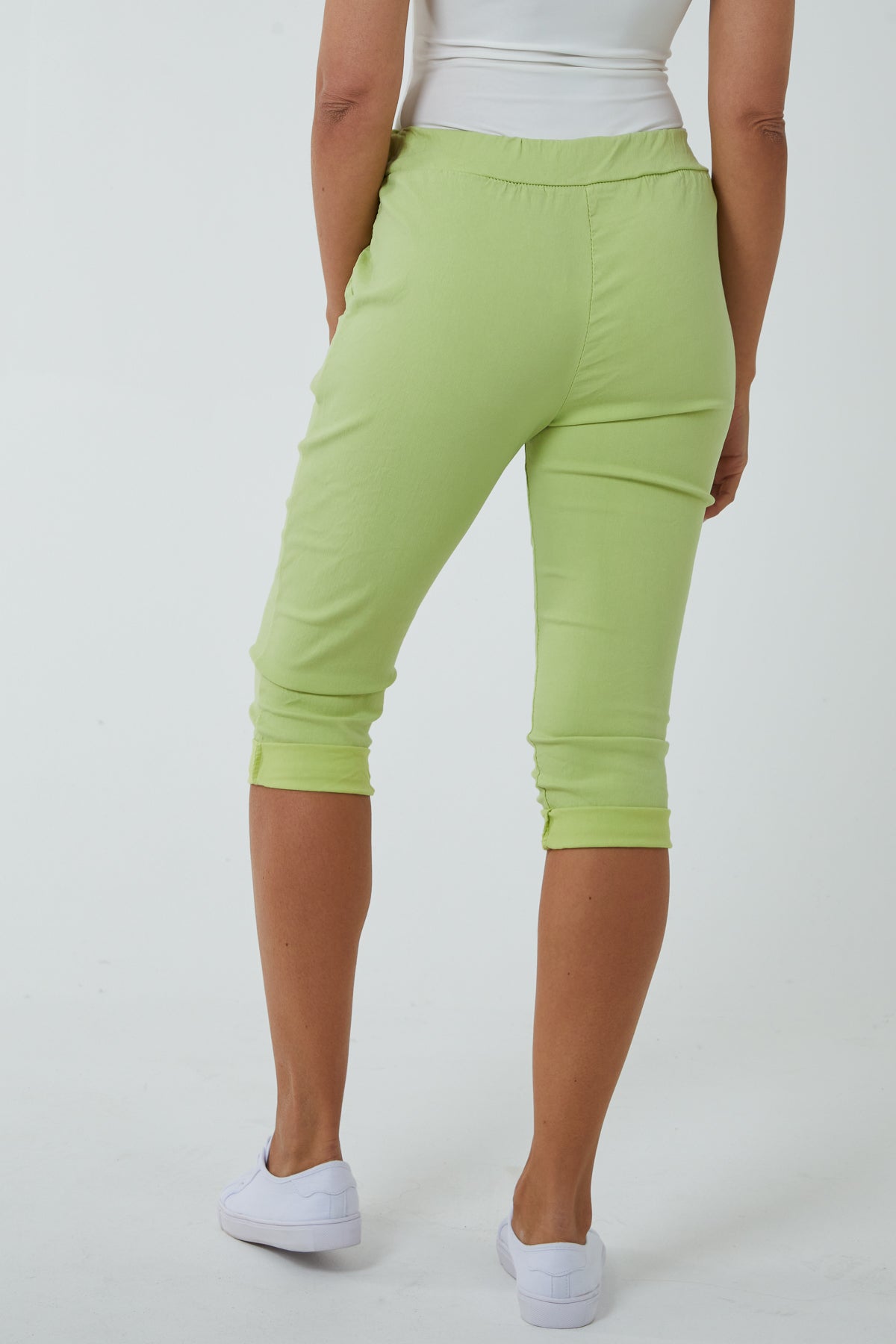 Glitter Drawstring Pocket Capri Trousers Trousers WearAll