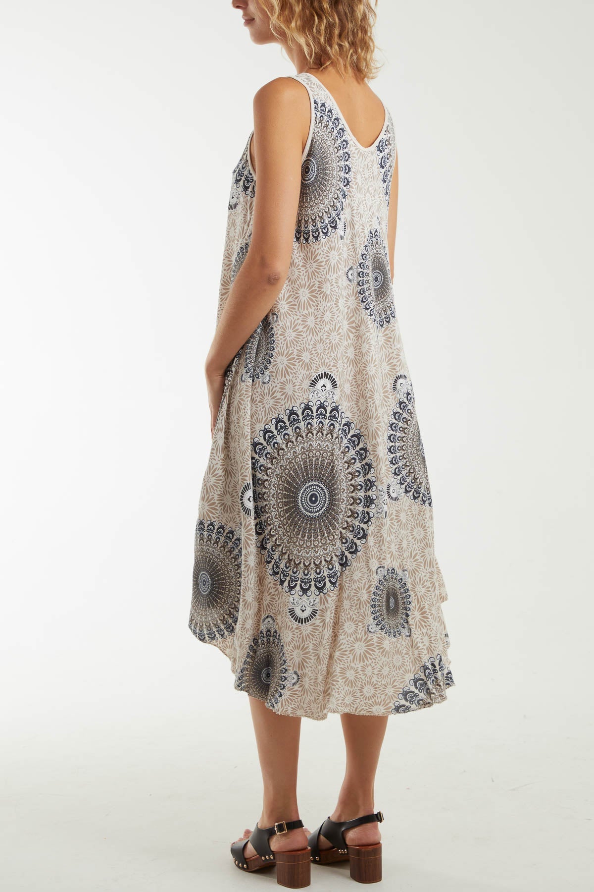 Mandala Relaxed Fit Sleeveless Midi Dress Dresses WearAll