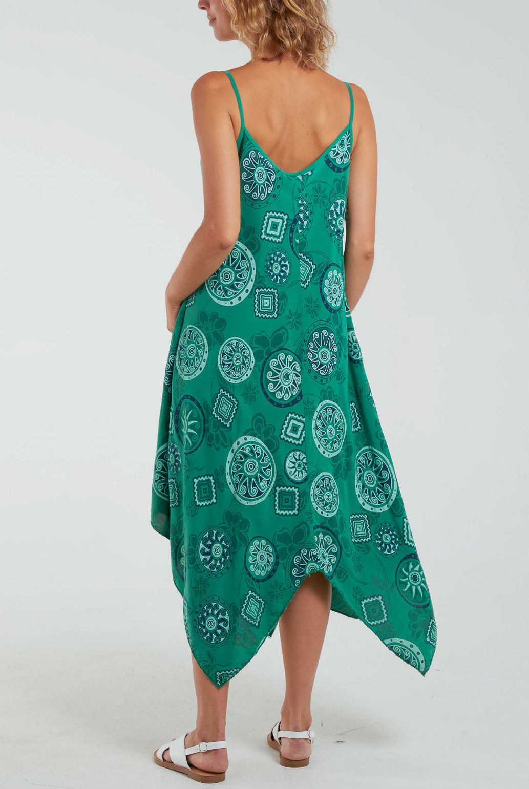 Geometric Tribal Hanky Hem Cami Dress Dresses WearAll