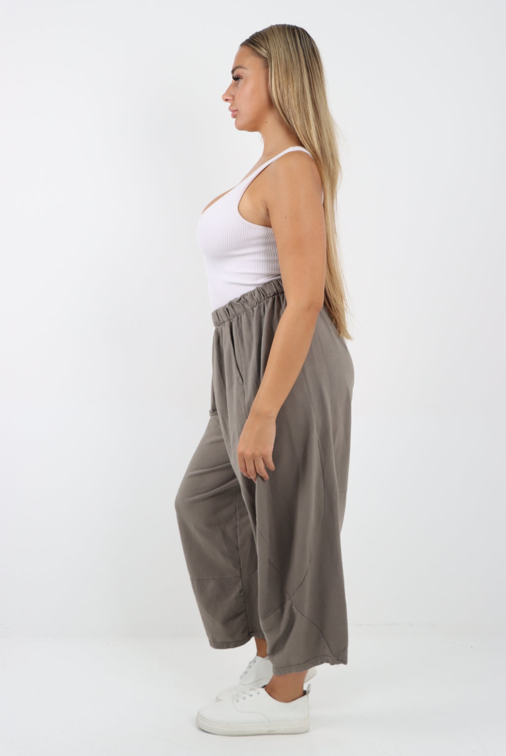 Italian Relaxed Fit Plain Baggy Trouser Trousers WearAll