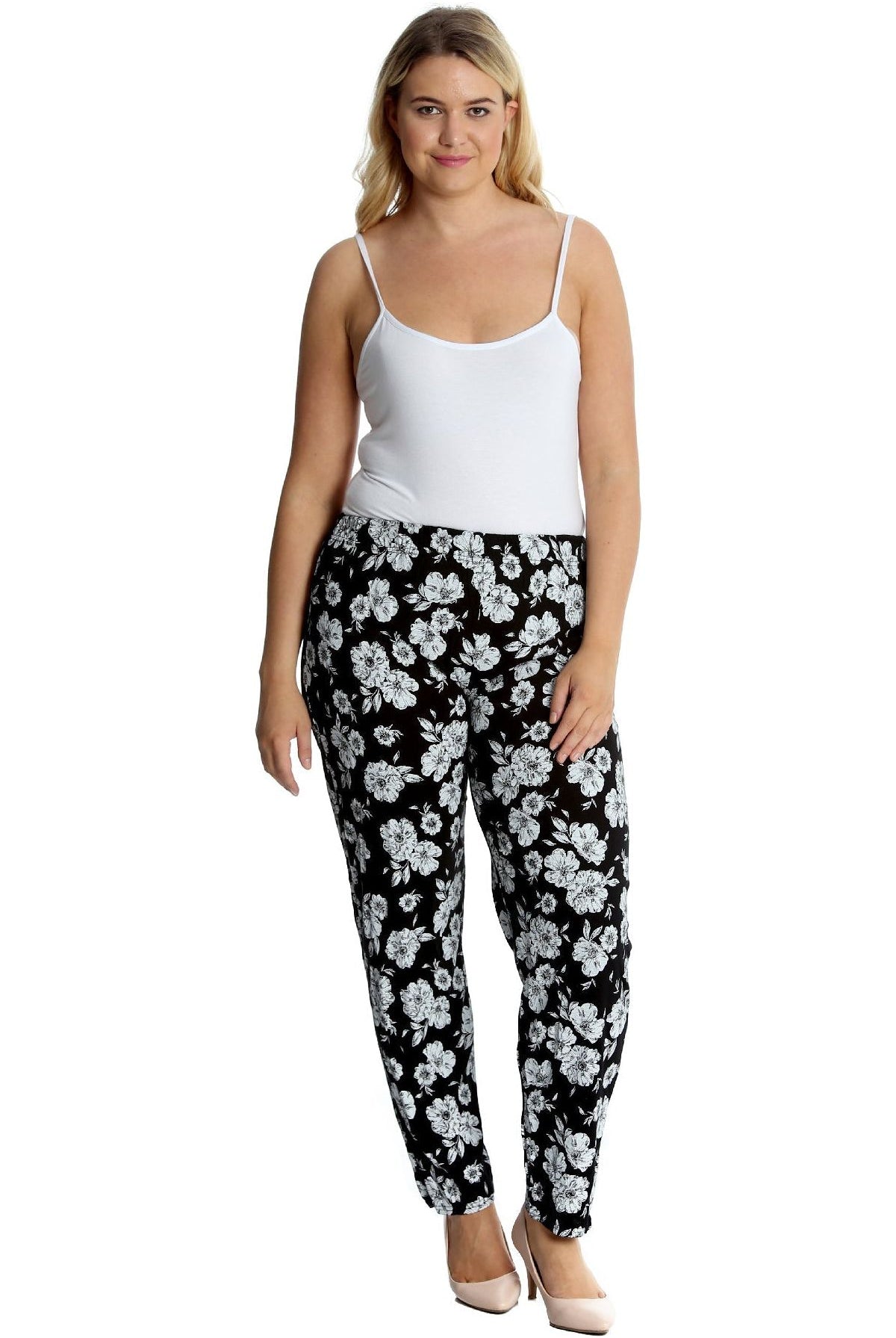 Big Flower Print Full Length Trouser Trousers WearAll
