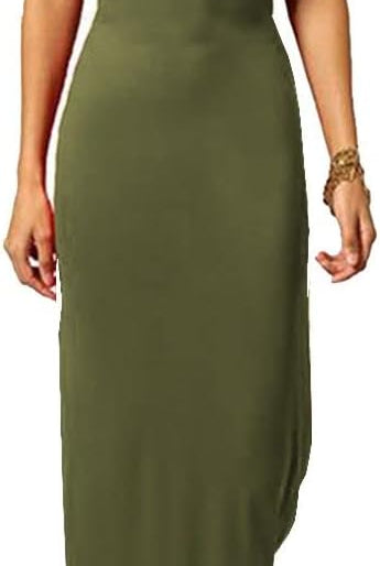Racer Back Maxi Dress Dress WearAll Khaki 12-14