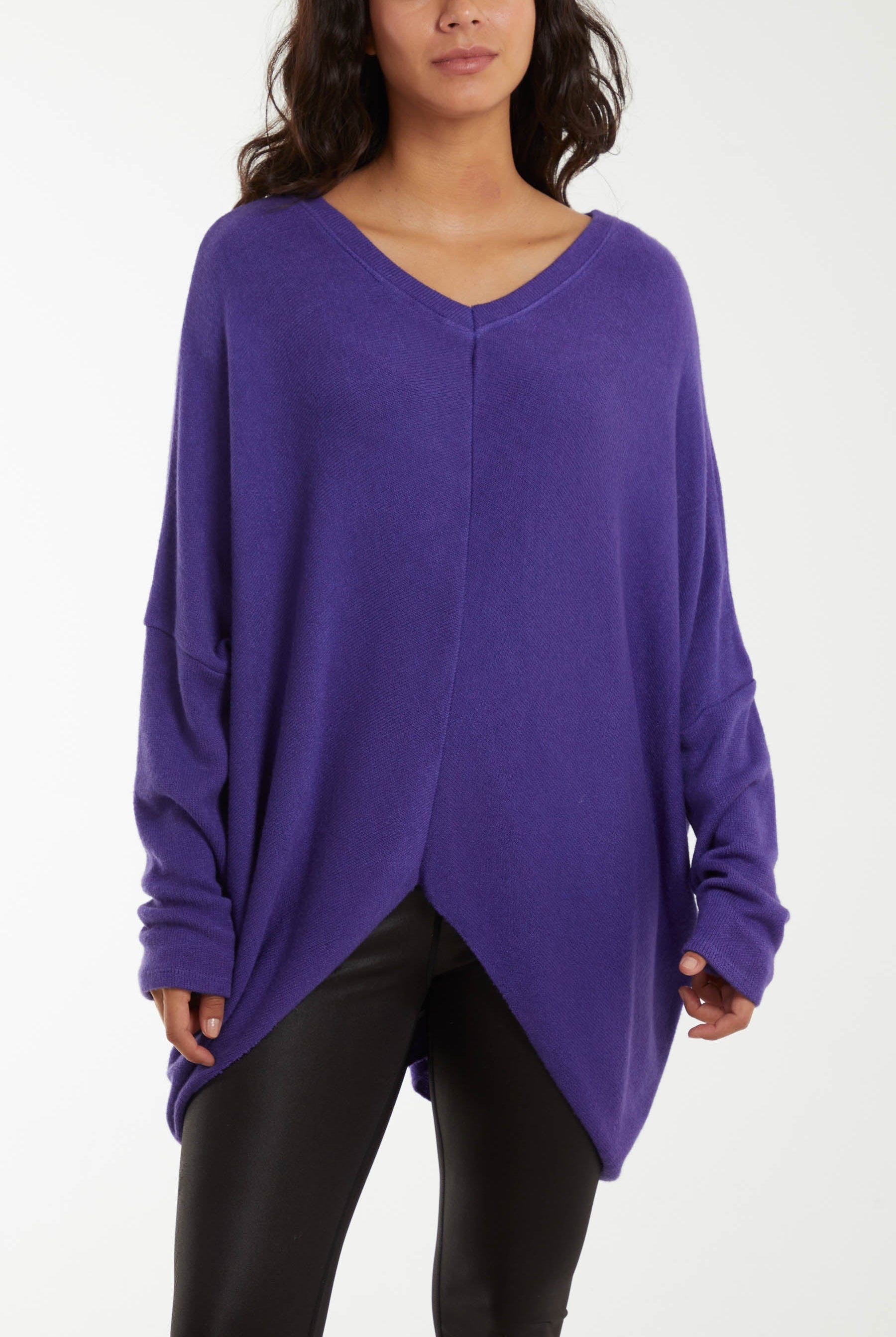 Asymmetric Hem Oversized Jumper Jumpers WearAll
