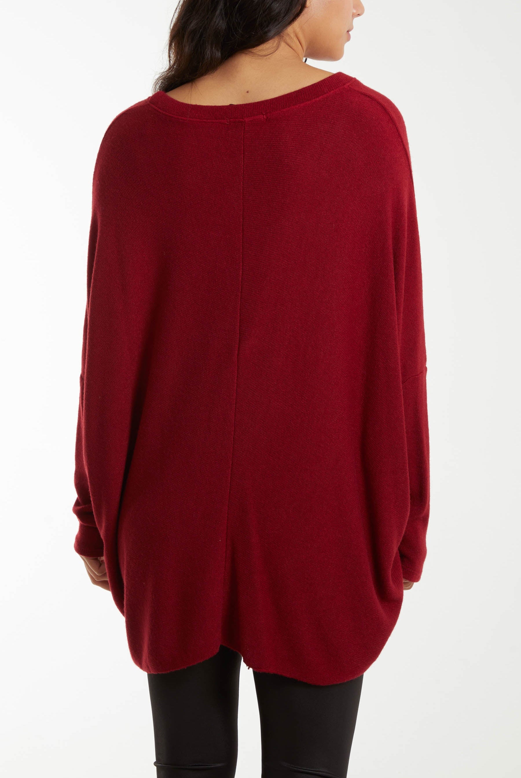 Asymmetric Hem Oversized Jumper Jumpers WearAll