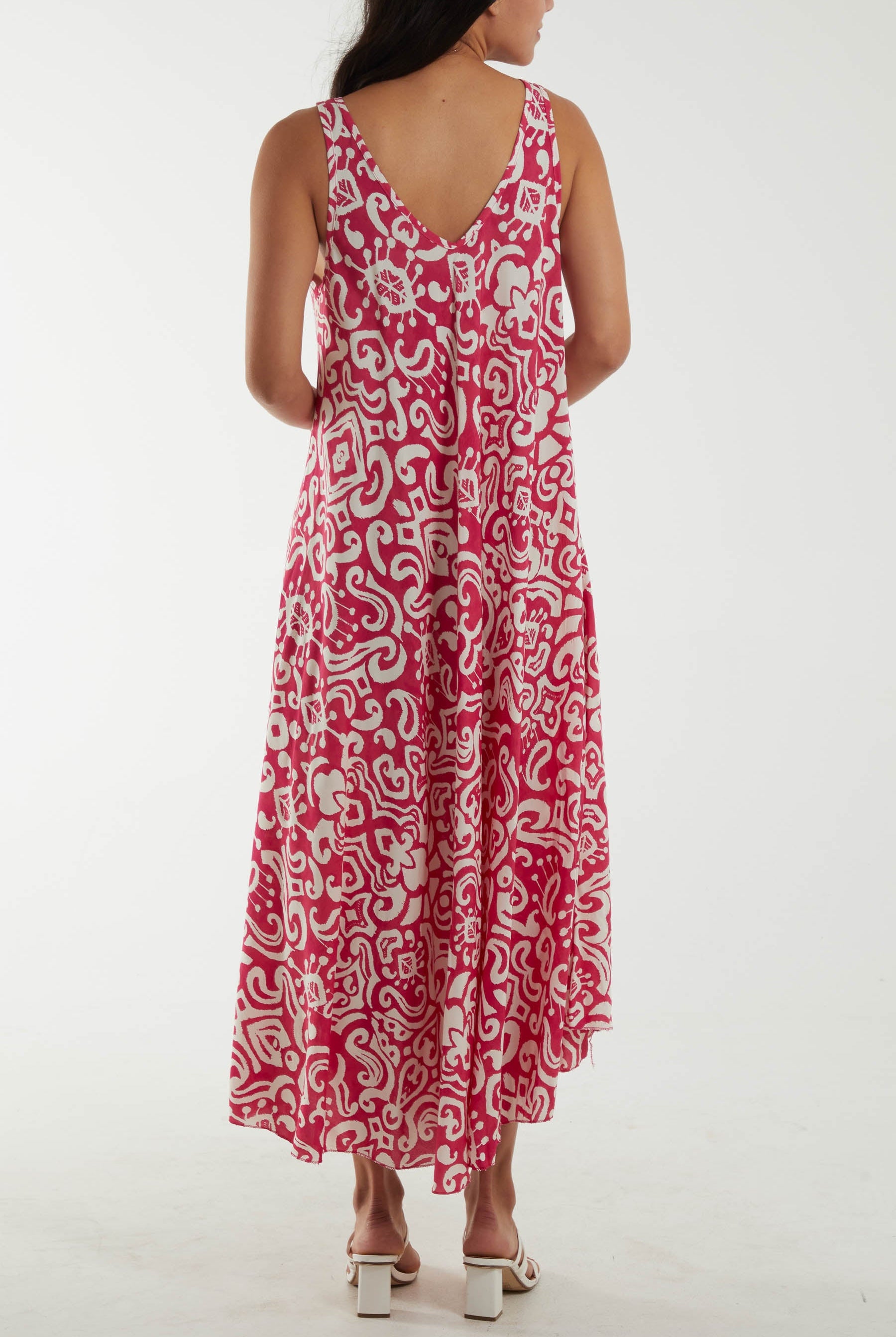 Sleeveless Abstract Print Maxi Dress Dresses WearAll