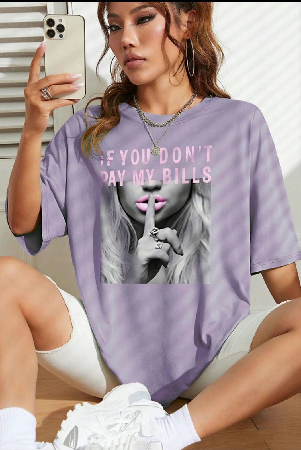 T-Shirt Dont pay Bill T-shirts WearAll Lilac 8-10