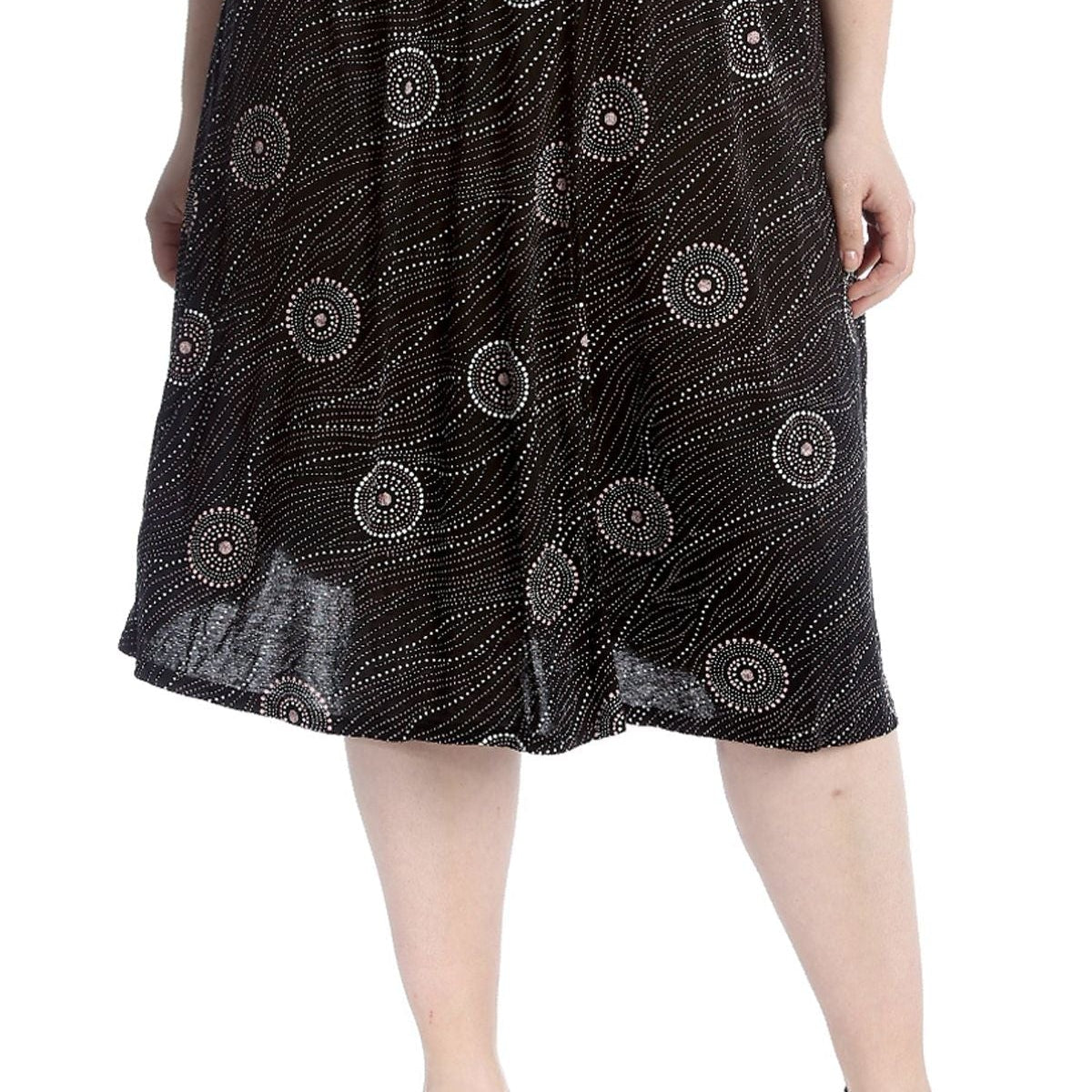 Max Studio
 Circle Print Pleated Midi Skirt