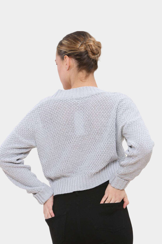 Long Sleeve Cropped Cardigan Jumper & Cardigan WearAll