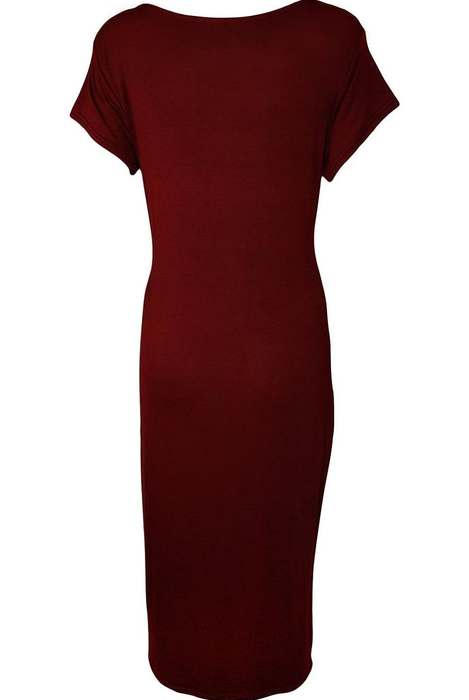 Plain Short Sleeve Jersey Midi Dress Dress WearAll