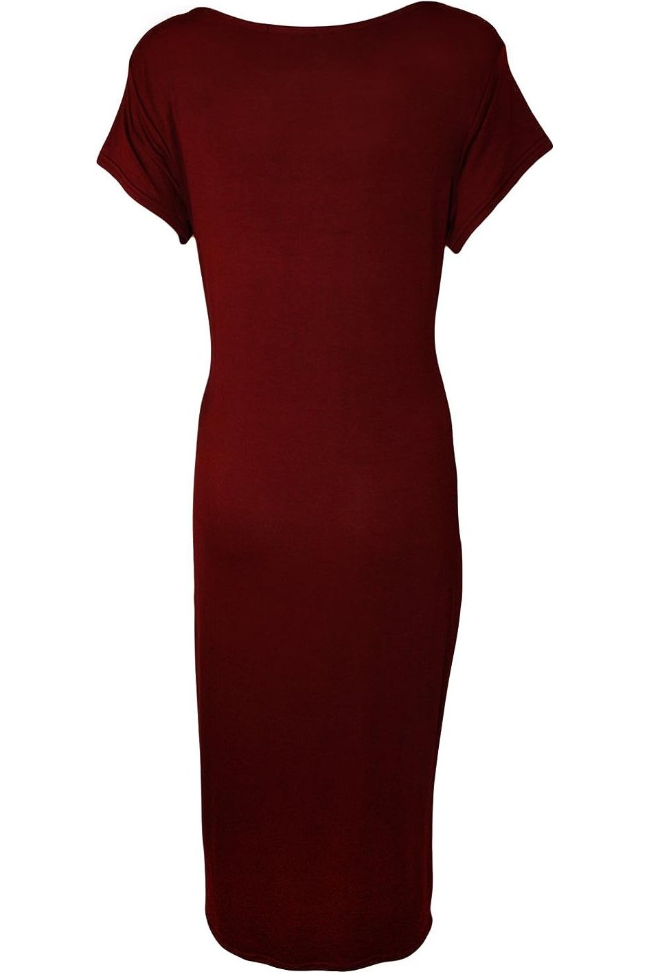 Plain Short Sleeve Jersey Midi Dress Dress WearAll