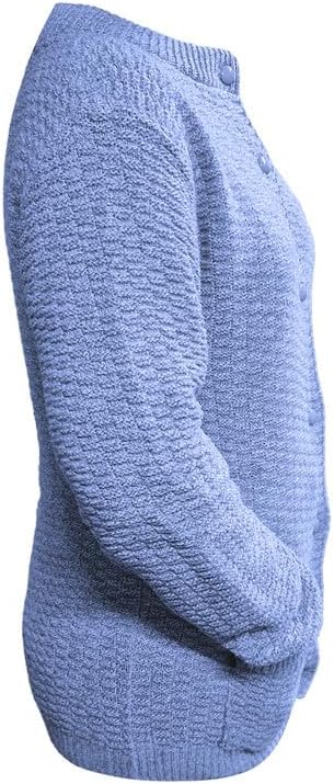 Women's Knitted Winter Cardigan Long Sleeve Warmth with Crew Neck & Ribbed Knit Cardigan WearAll