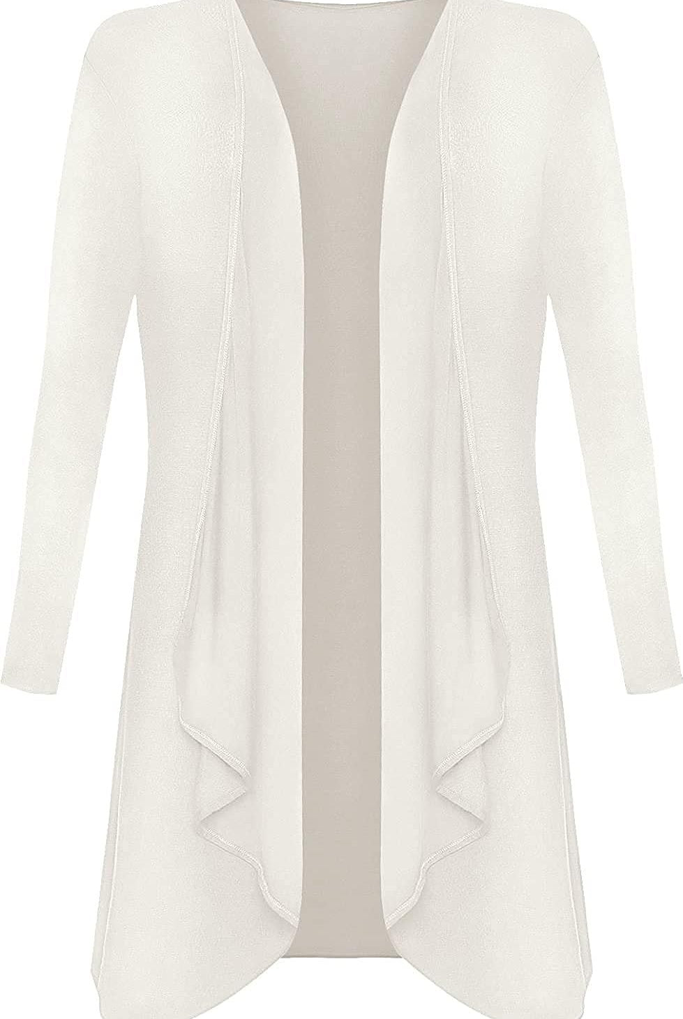 Open Waterfall Cardigan cardigan WearAll Cream 16-18