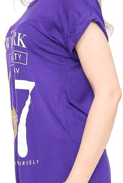 New York Slogan Print Short SleeveT-Shirt Top Tops WearAll