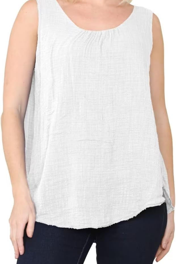 Sleeveless Vest Top Tops WearAll