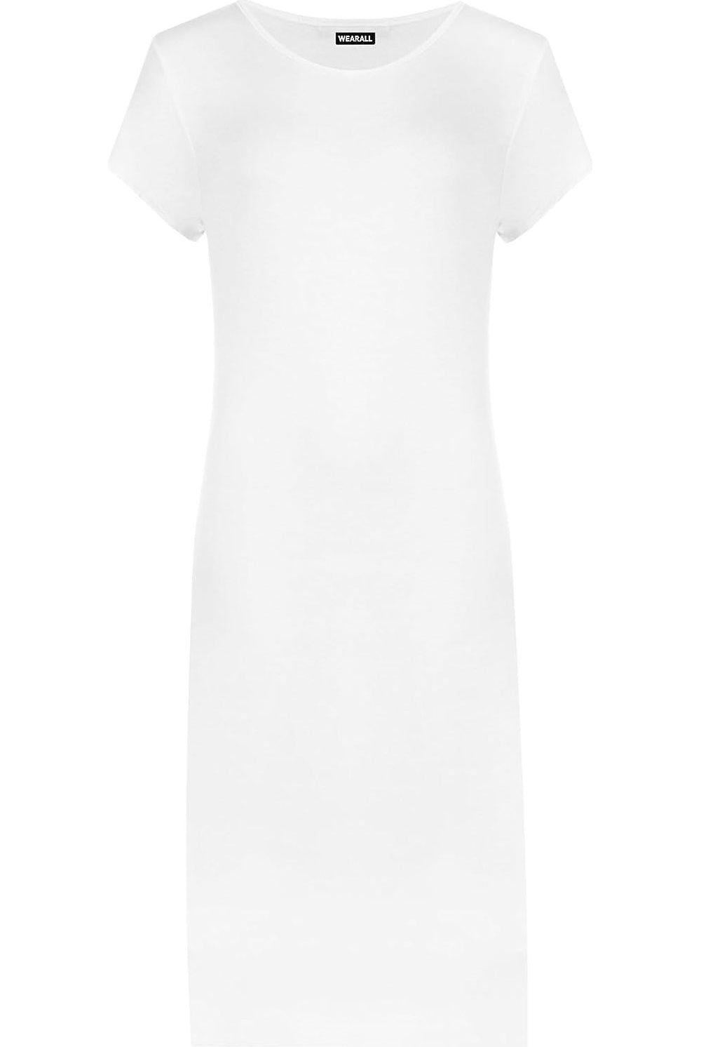 Plain Short Sleeve Jersey Midi Dress Dress WearAll