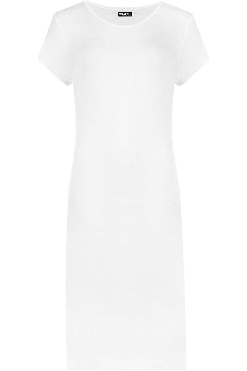 Plain Short Sleeve Jersey Midi Dress Dress WearAll