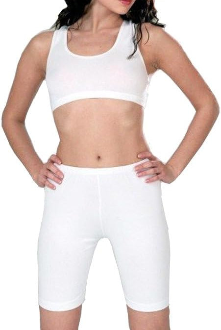 Cycling Short Cotton Shorts WearAll White S-M