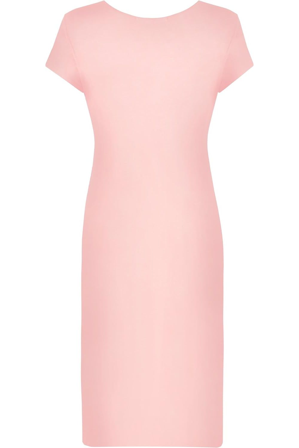 Plain Short Sleeve Jersey Midi Dress Dress WearAll