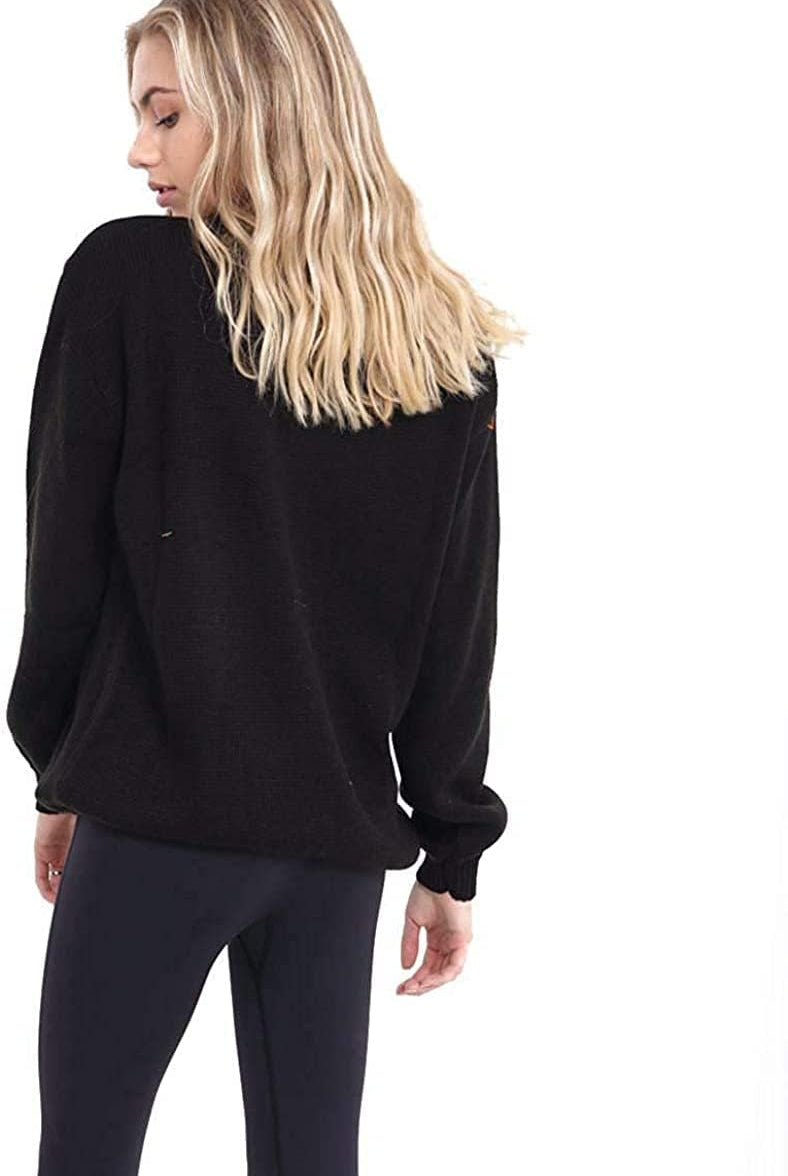 Knitted Halloween Winking Pumpkin Print Jumper Jumper WearAll