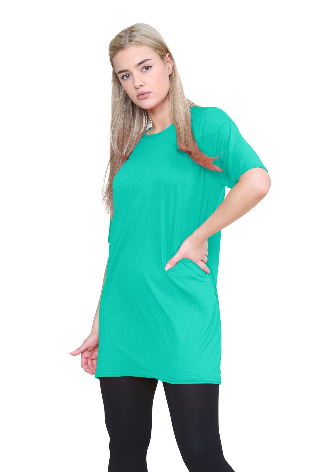 Longline T-Shirt Mini PJ Dress Shirts & Tops WearAll Jade 8-16