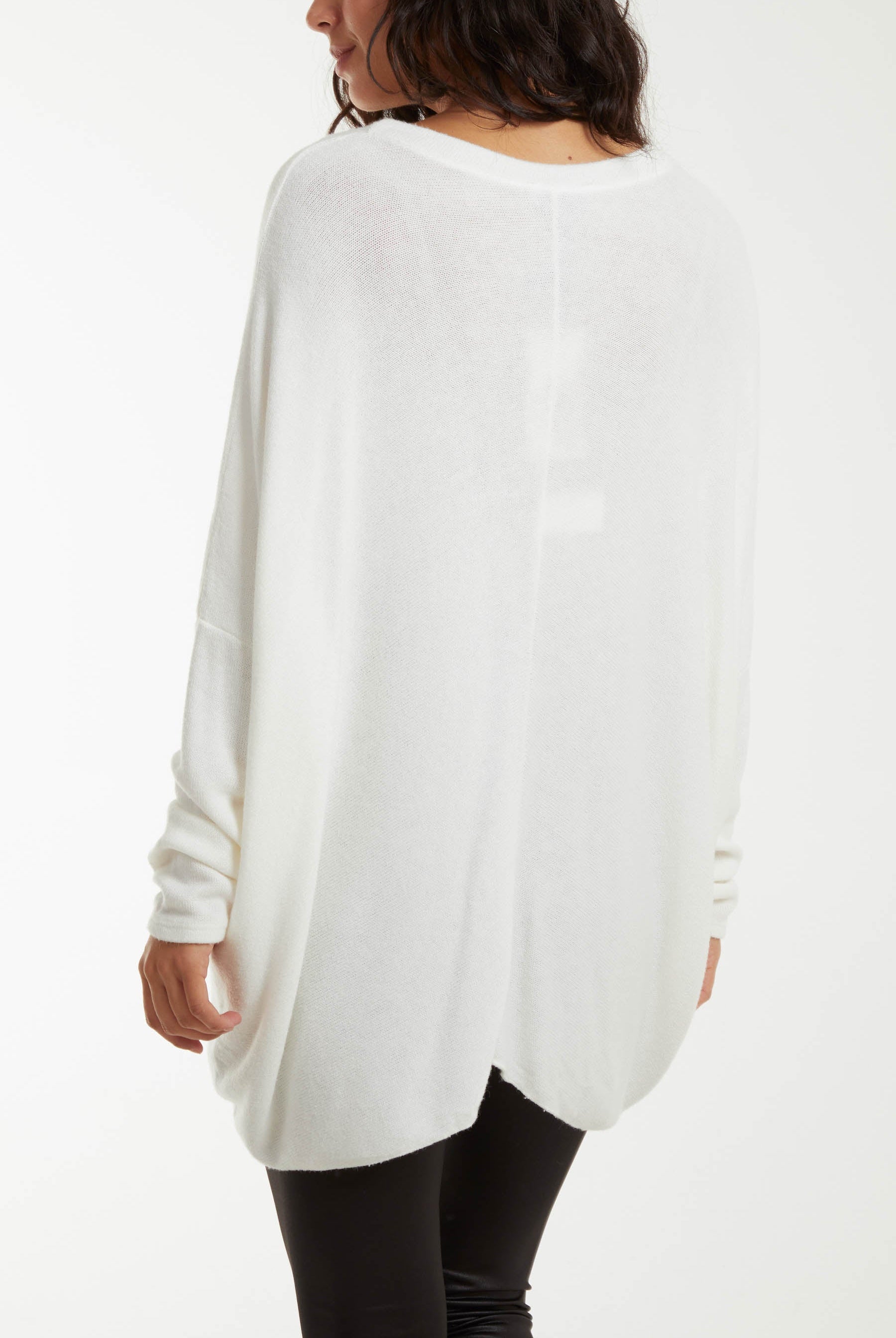 Asymmetric Hem Oversized Jumper Jumpers WearAll