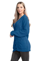 Plus Size Cable Knitted Button Cardigan Knitted Cardigan WearAll