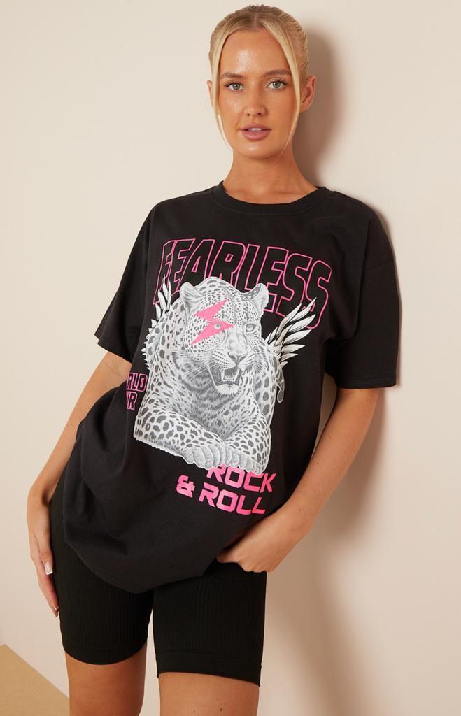 Fearless Print T-Shirt Top WearAll