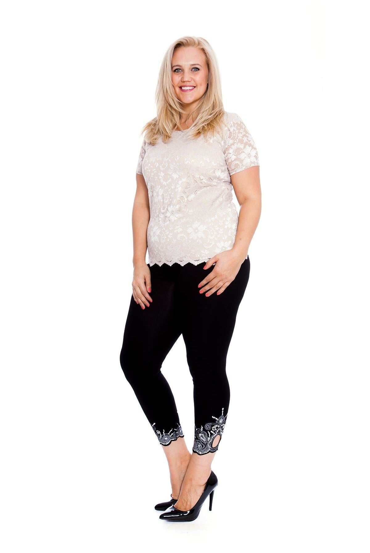 Lace Lined Scallop Edge T-Shirt Top Tops WearAll