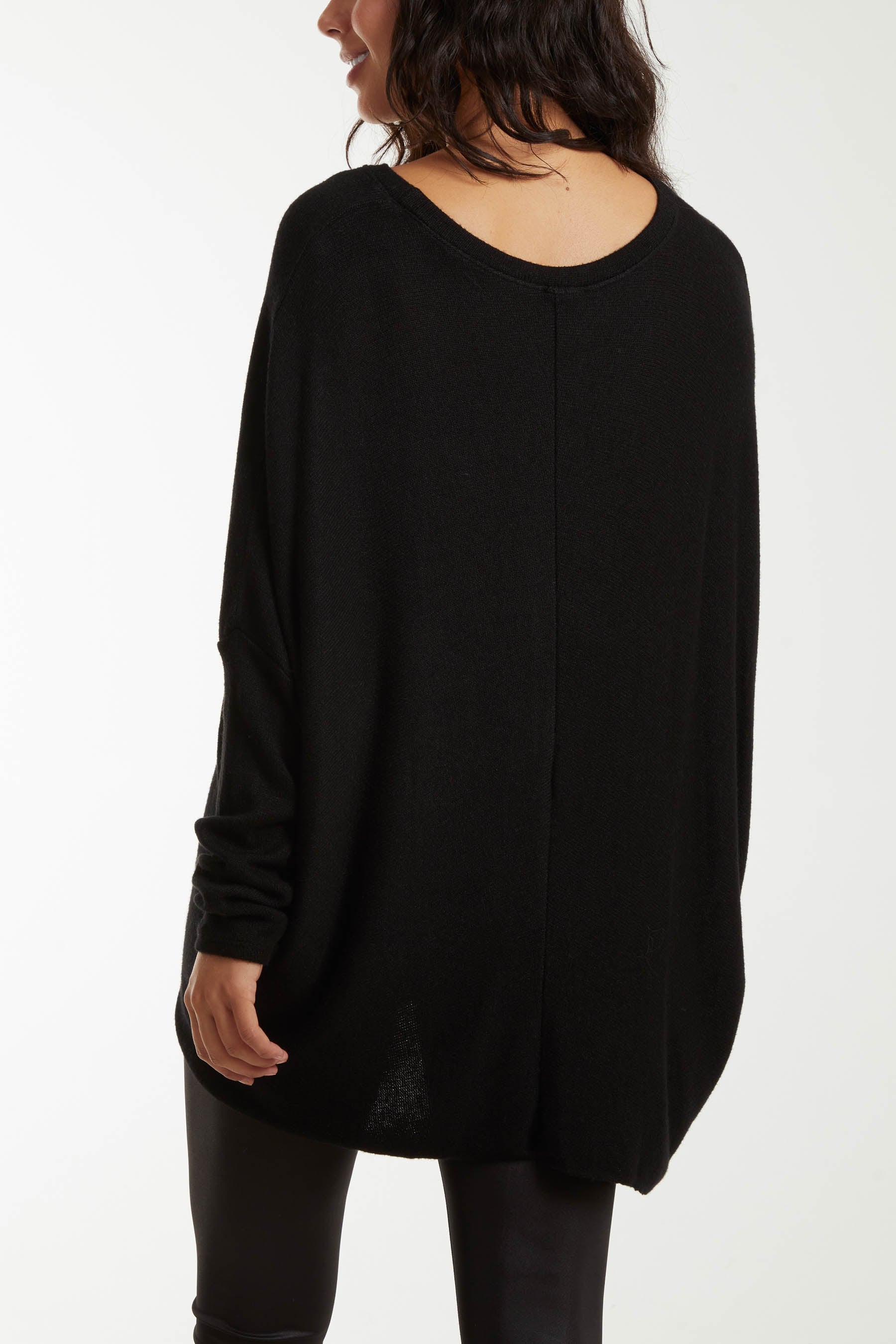 Asymmetric Hem Oversized Jumper Jumpers WearAll