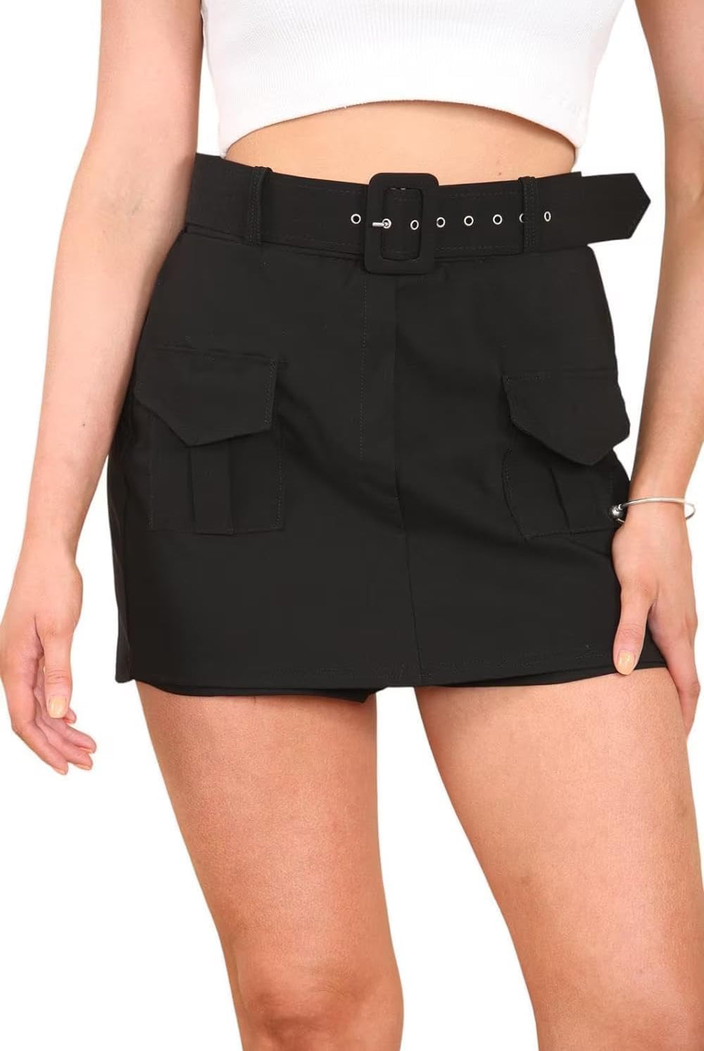 Belted Cargo Skort Skirt WearAll