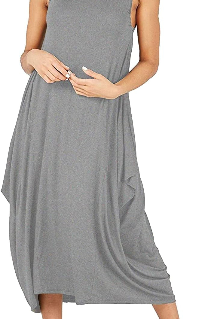 Lagenlook Parachute Dress Dresses WearAll Grey One Size Fits (10-20)
