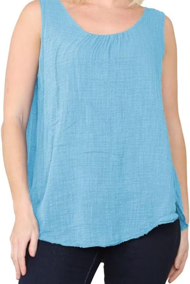 Sleeveless Vest Top Tops WearAll