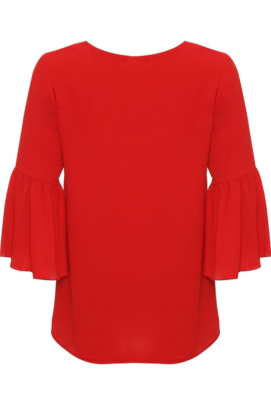 Plus Flared Bell Sleeve Crepe Top Tops WearAll