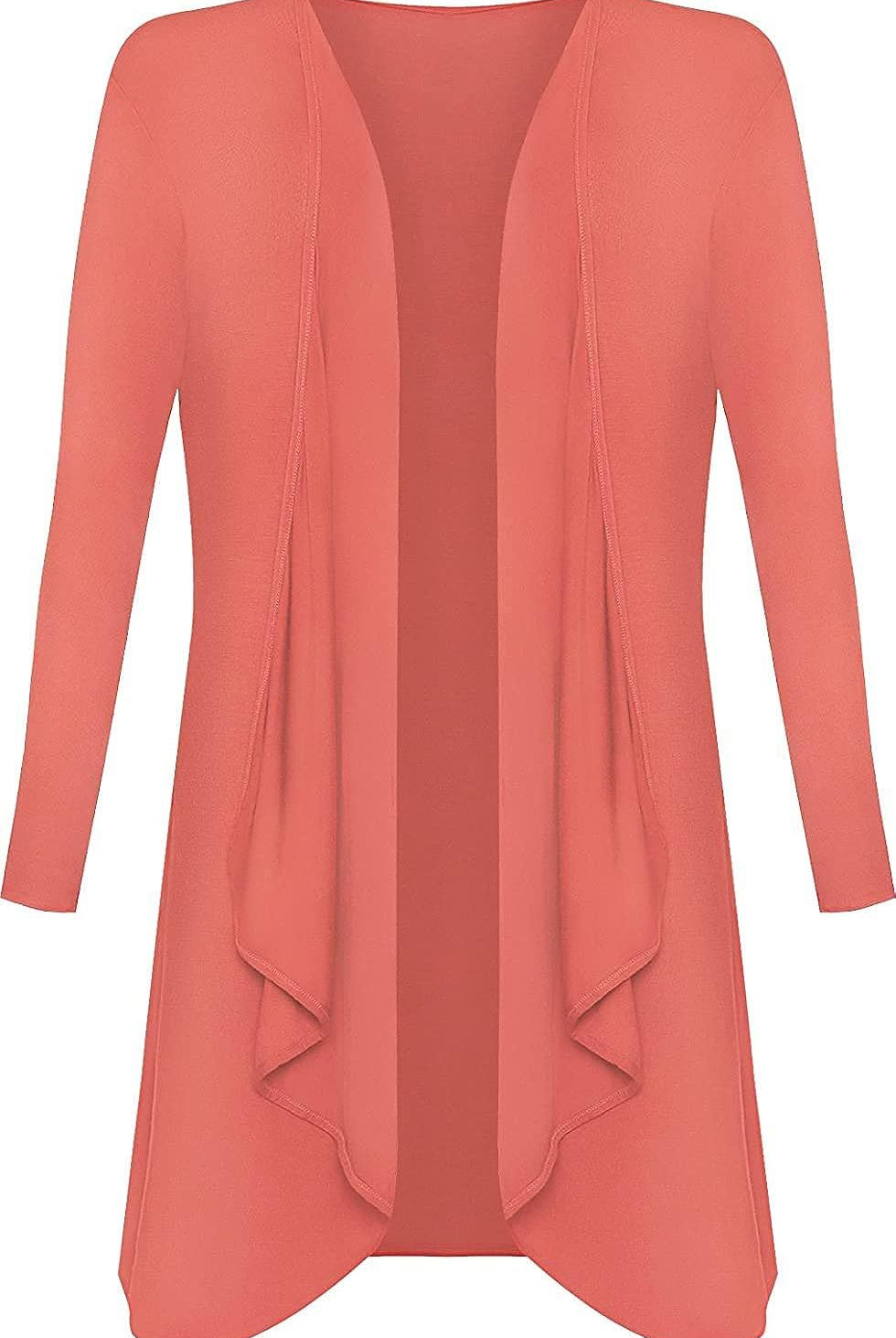 Open Waterfall Cardigan cardigan WearAll Coral 16-18