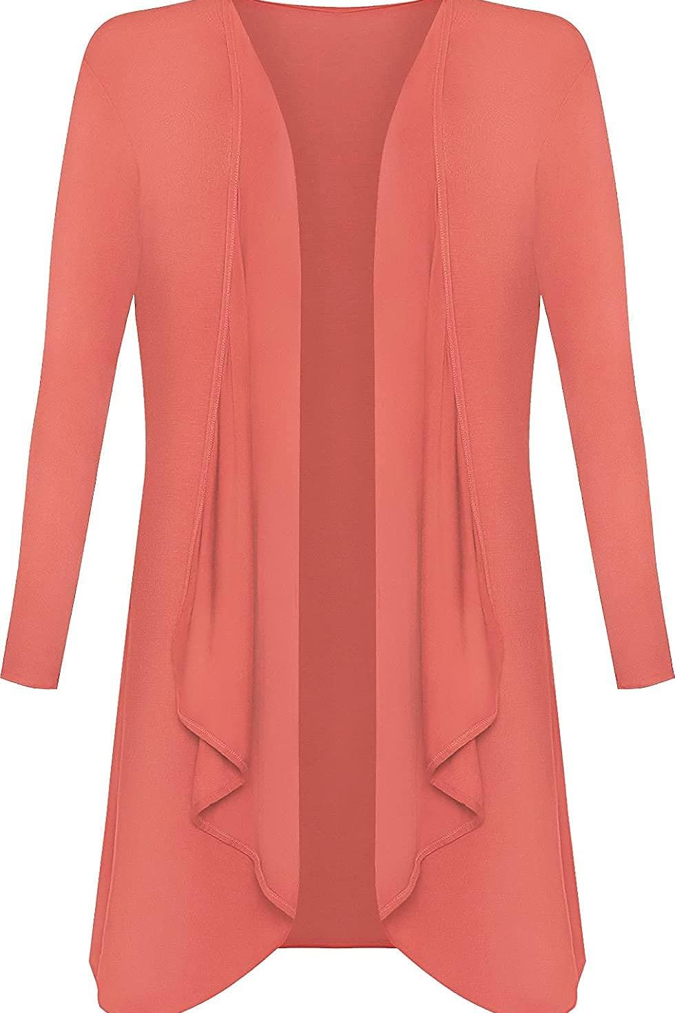 Open Waterfall Cardigan cardigan WearAll Coral 16-18