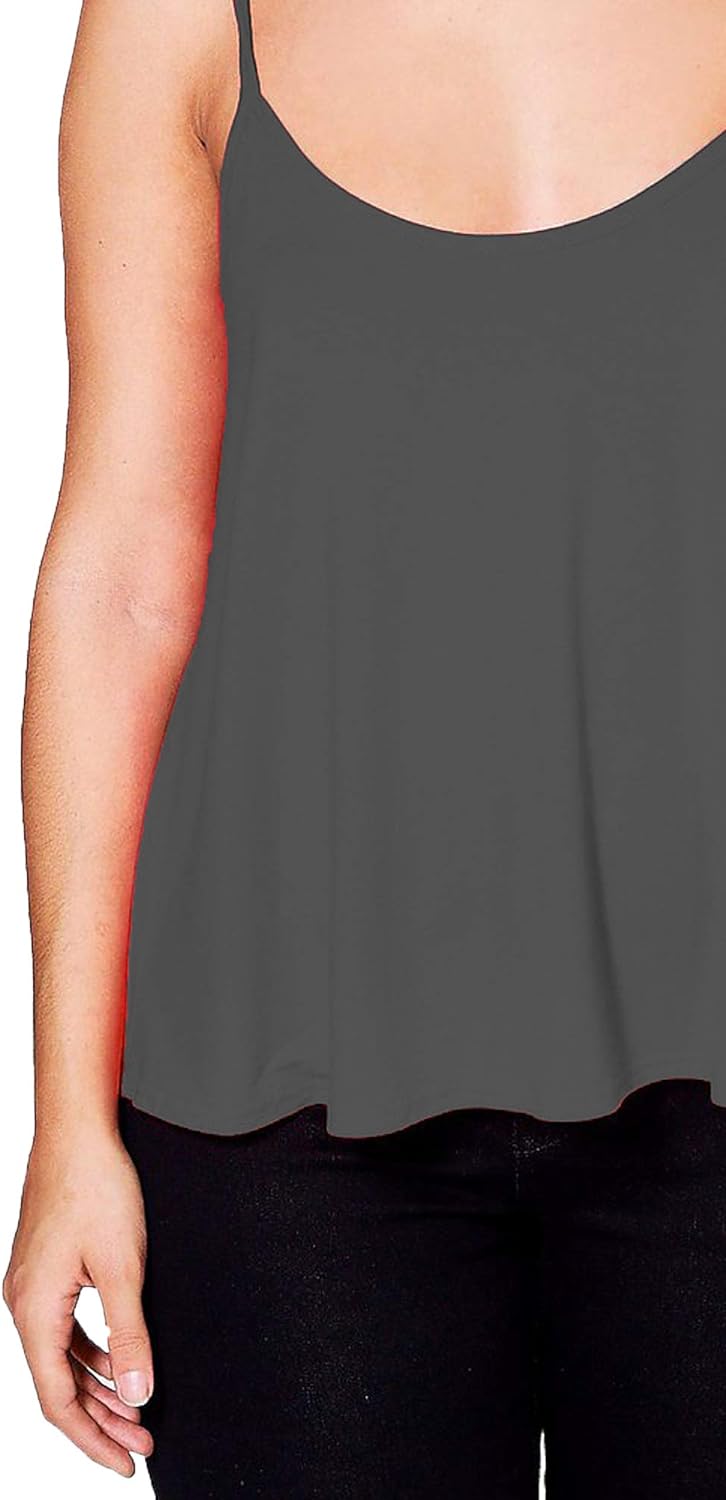 Cami Strappy Sleeveless Swing Vest Top Tops WearAll
