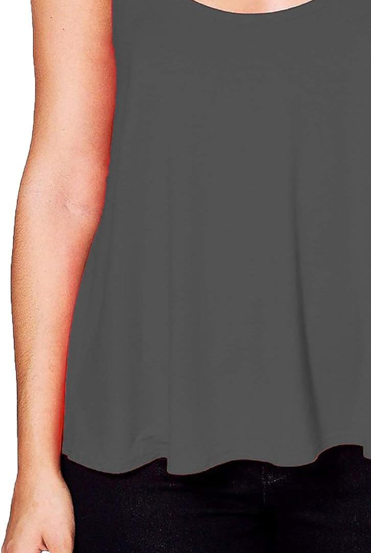 Plus Size Cami Strappy Sleeveless Swing Vest Top Tops WearAll