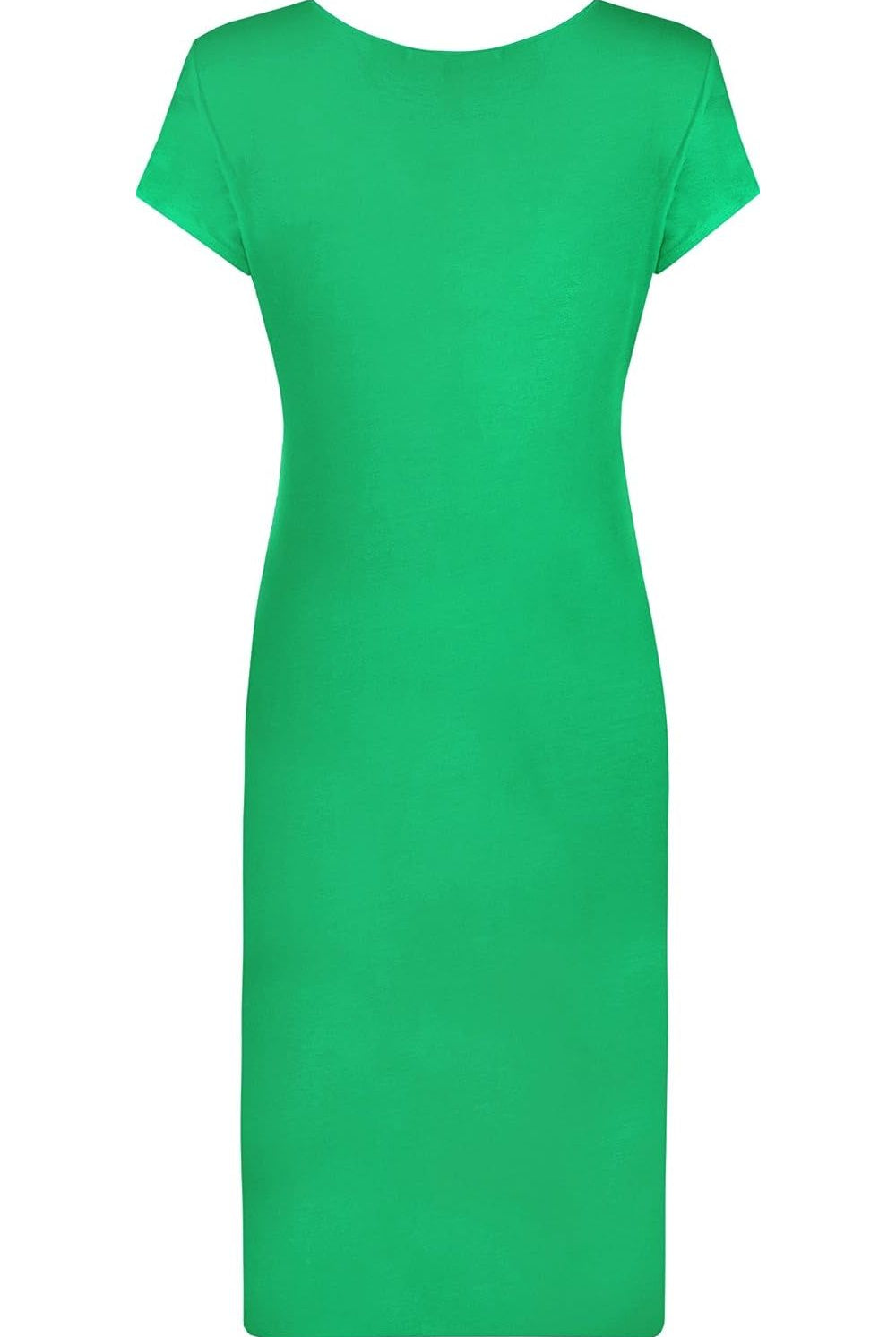 Plain Short Sleeve Jersey Midi Dress Dress WearAll