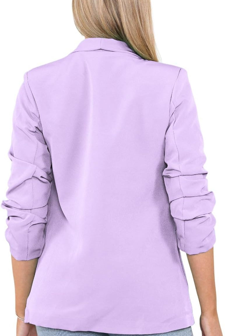 Ruched Sleeve Blazer Jacket WearAll