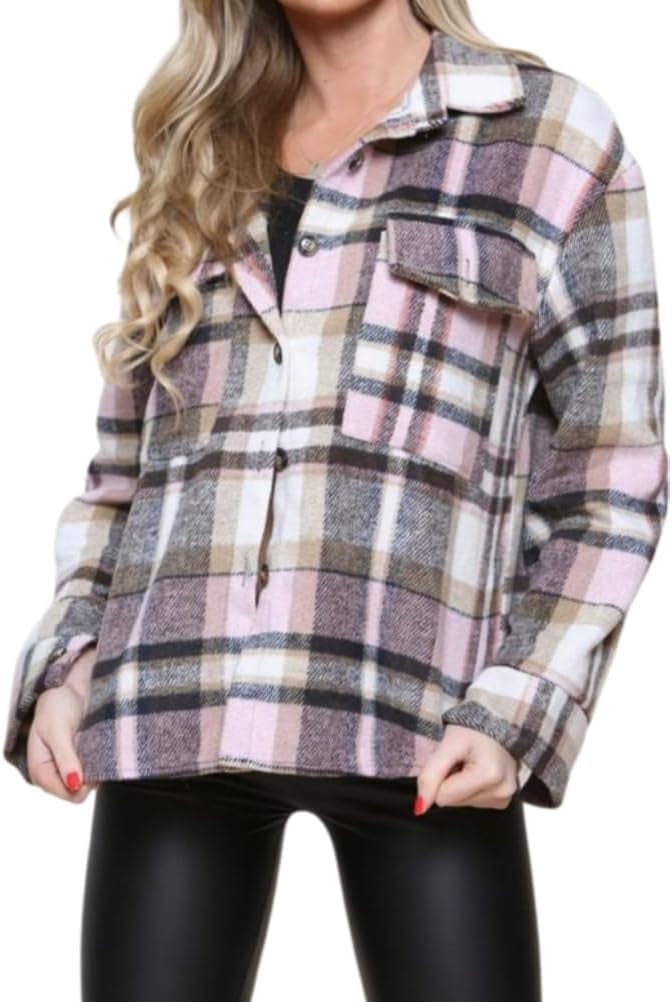 Checked Shirt Boyfriend Shacket Casual Jacket Jacket WearAll